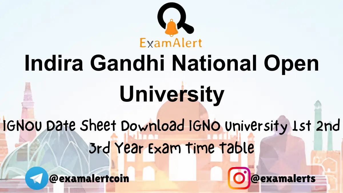 IGNOU Date Sheet 2025 Download TEE TermEnd Tentative Time Table Exam